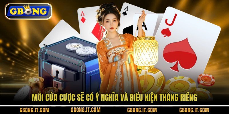 Mỗi cửa cược sẽ có ý nghĩa và điều kiện thắng riêng